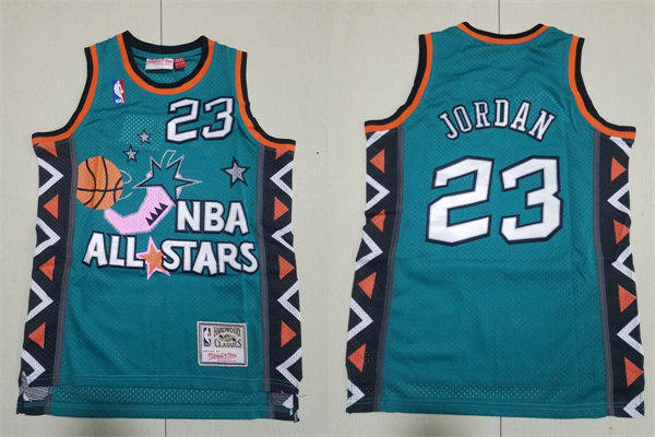 Youth Chicago Bulls #23 Michael Jordan Green Mitchell&Ness 1996 All Star Game Throwback Hardwood Classic Jersey