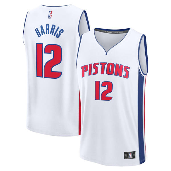 Mens Detroit Pistons #12 Tobias Harris White Association Edition Jersey