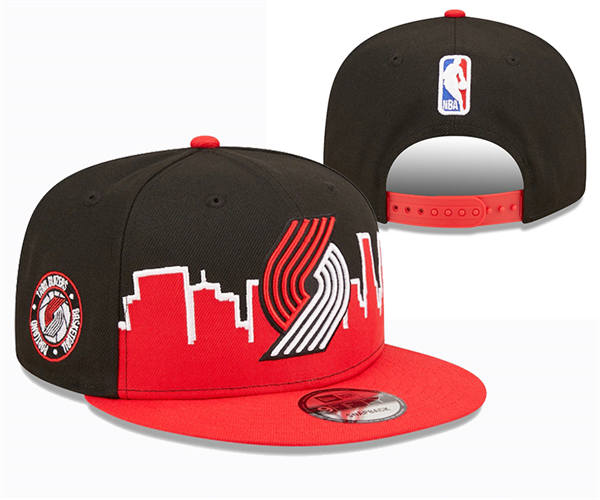 NBA Portland Trail blazers Black Red City Snapback Hat YD2503211 (4)