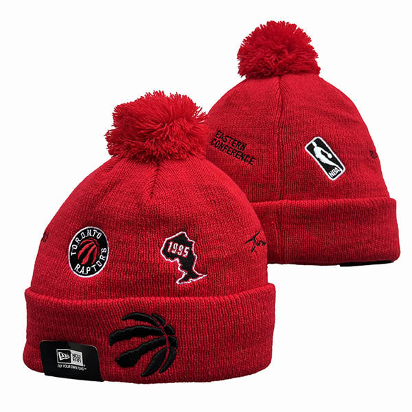 NBA Toronto Raptors red 1995 Anniversary  Cuffed Pom Knit Hat YD2503212 (2)