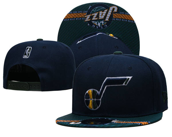 NBA Utah Jazz navy green primary logo Snapback Hat YD2503211 (1)
