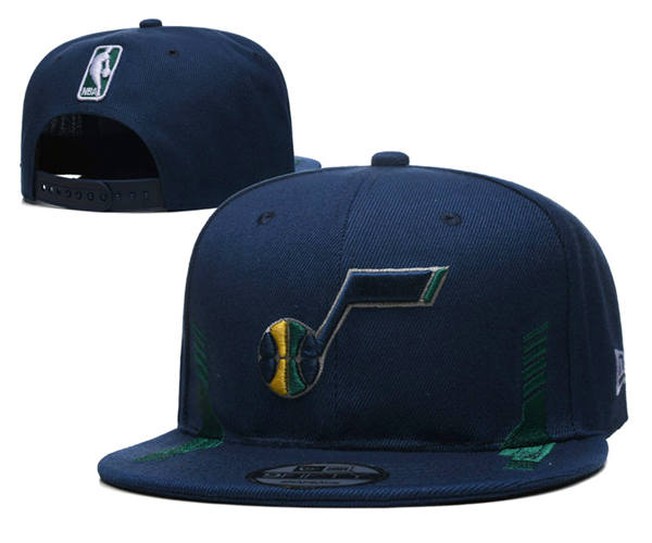 NBA Utah Jazz navy primary logo Snapback Hat YD2503211 (2)