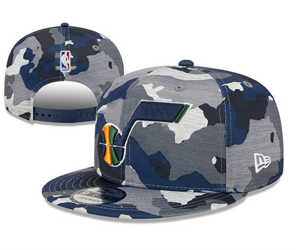 NBA Utah Jazz camo  primary logo Snapback Hat YD2503211 (3)