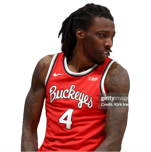 Mens Ohio State Buckeyes #4 Aaron Bradshaw Nike Scarlet Retro College Baketball Jersey