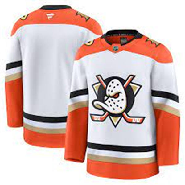 Mens Anaheim Ducks Blank Fanatics 2025 Away White Team Jersey 