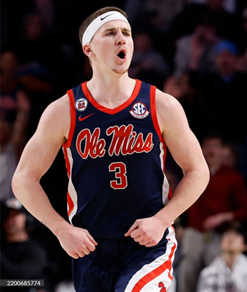 Ole Miss Rebels #3 Sean Pedulla 2025 Navy College Basketball Game Jersey