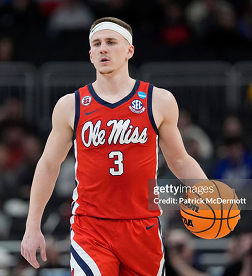 Ole Miss Rebels #3 Sean Pedulla 2025 Red College Basketball Game Jersey