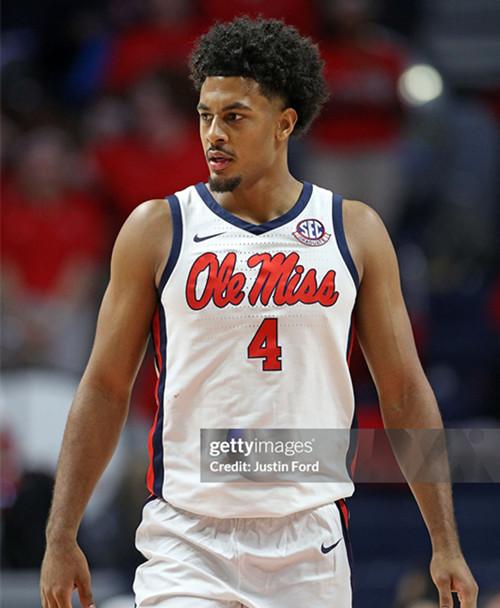 Ole Miss Rebels #4 Jaemyn Brakefield 2025 White College Basketball Game Jersey