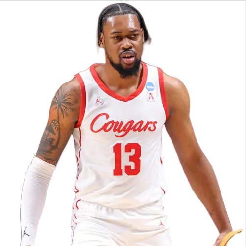 Mens Youth Houston Cougars #13 J'Wan Roberts 2022-23 AAC White Cougars Basketball Game Jersey