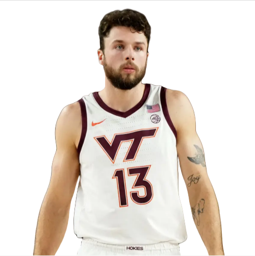Mens Youth VIRGINIA TECH HOKIES #13 Ben Burnham White Basketball Jersey
