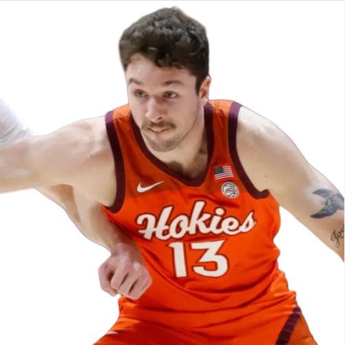 Mens Youth VIRGINIA TECH HOKIES #13 Ben Burnham Orange Basketball Jersey