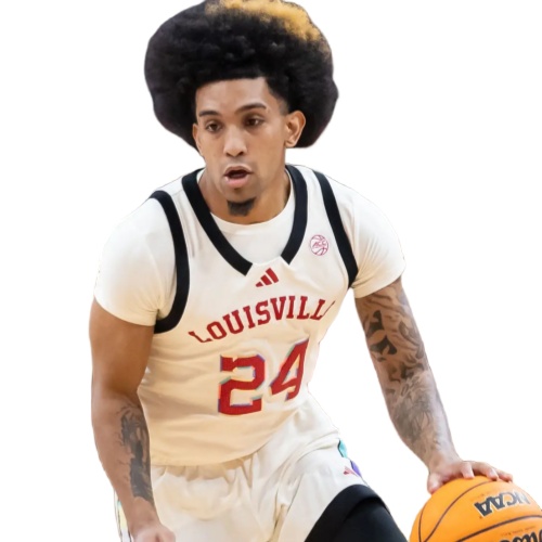 Mens Louisville Cardinals #24 Chucky Hepburn  White Black Basketball Game Jersey