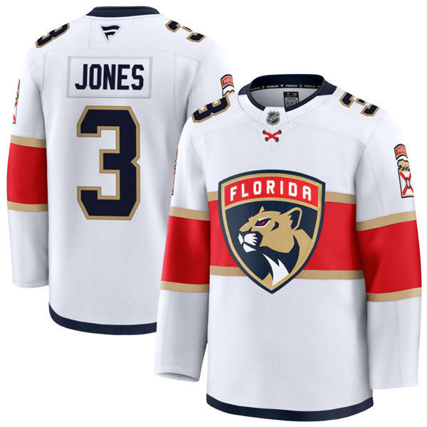Men's Florida Panthers #3 Seth Jones Fanatics Away White Jersey