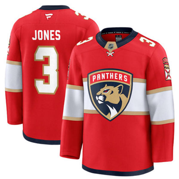 Men's Florida Panthers #3 Seth Jones Fanatics Home Red Jersey