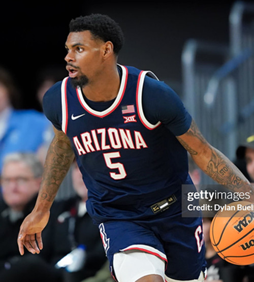 Mens Youth Arizona Wildcats #5 KJ Lewis Navy College Basketball Game Jersey