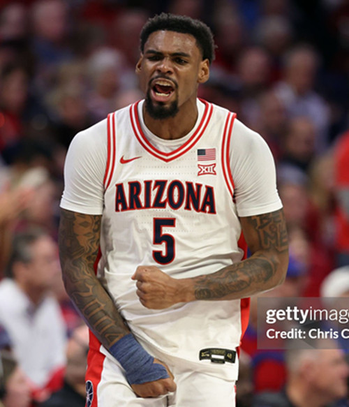 Mens Youth Arizona Wildcats #5 KJ Lewis White Retro College Basketball Game Jersey