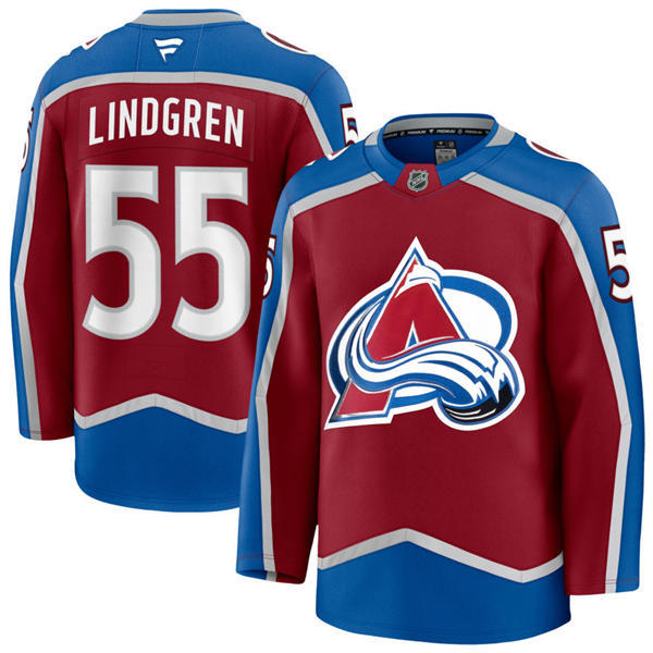 Men's Colorado Avalanche #55 Ryan Lindgren Fanatics Burgundy Home Primegreen Player Jersey