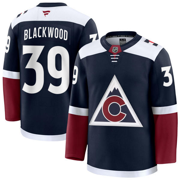 Men's Colorado Avalanche #39 Mackenzie Blackwood Fanatics Navy Alternate Player Jersey