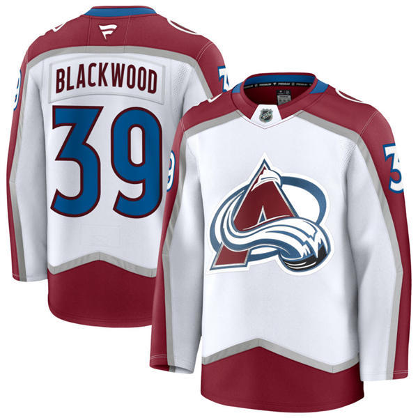 Men's Colorado Avalanche #39 Mackenzie Blackwood Fanatics White Away Premier Player Jersey