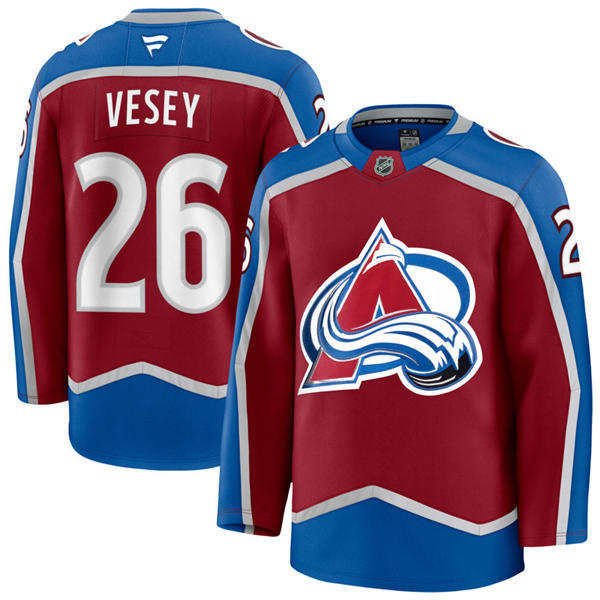 Men's Colorado Avalanche #26 Jimmy Vesey Fanatics Burgundy Home Primegreen Player Jersey