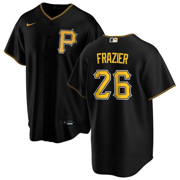 Mens Pittsburgh Pirates #26 Adam Frazier Nike Black Alternate Team Logo P Limited Player Jersey