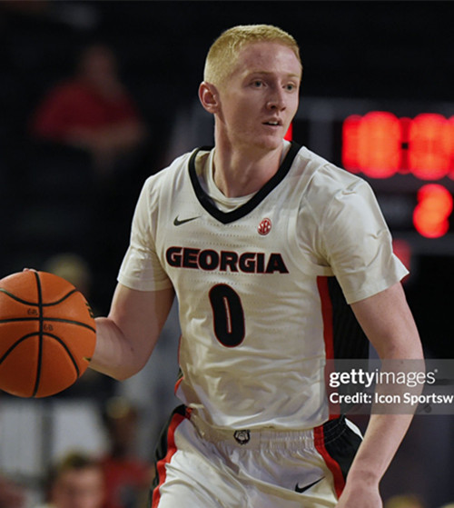 Georgia Bulldogs #0 Blue Cain White College Basketball Game Jersey