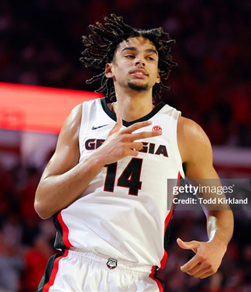 Georgia Bulldogs #14 Asa Newell White College Basketball Game Jersey