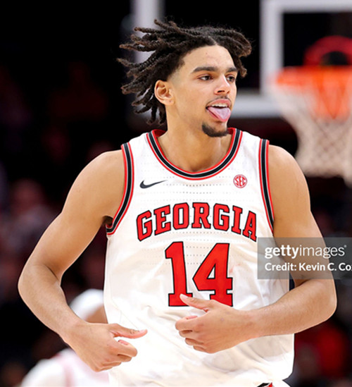 Georgia Bulldogs #14 Asa Newell White Retro College Basketball Game Jersey