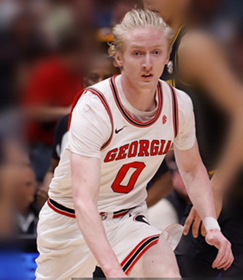 Georgia Bulldogs #0 Blue Cain White Retro College Basketball Game Jersey