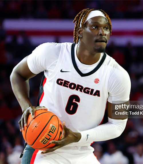 Georgia Bulldogs #2 Somto Cyril White College Basketball Game Jersey