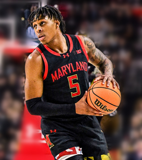 Mens Youth Maryland Terrapins #5 DeShawn Harris-Smith 2025 Black College Basketball Game Jersey