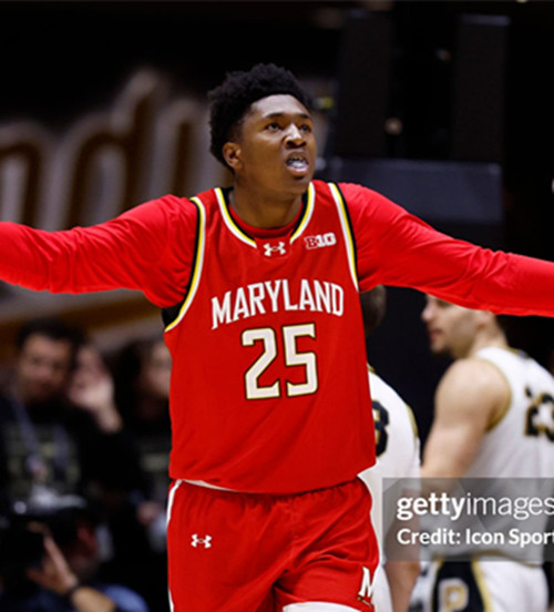 Mens Youth Maryland Terrapins #25 Derik Queen 2025 Red College Basketball Game Jersey