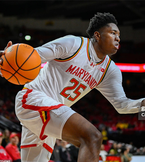 Mens Youth Maryland Terrapins #25 Derik Queen 2025 White College Basketball Game Jersey