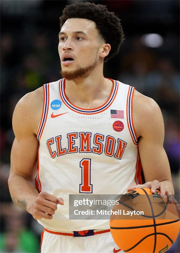 Mens Youth Clemson Tigers #1 Chase Hunter White Classics Basketball Limted Jersey