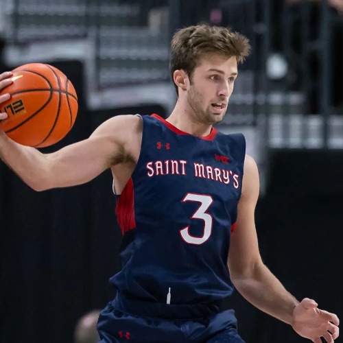 Mens Youth Saint Mary's Gaels #3 Augustas Marciulionis 2023 Navy College Basketball Game Jersey