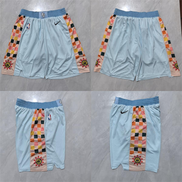 Men's San Antonio Spurs 2024-25 Light Blue City Edition Swingman Shorts