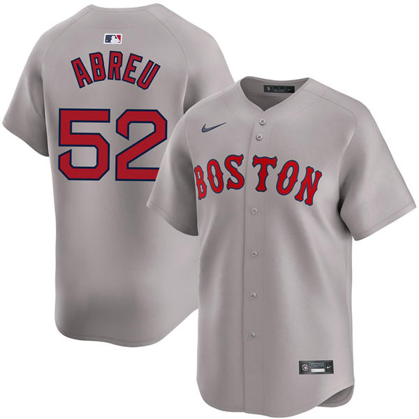 Mens Boston Red Sox #52 Wilyer Abreu Nike Road Gray Limted Jersey