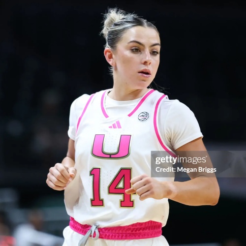 Unisex Miami Hurricanes #14 Haley Cavinder 2025 White Pink Mother's day Womens Basketball Jersey