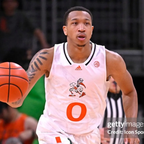 Mens Youth Miami Hurricanes #0 Matthew Cleveland Adidas 2022-23 White College Basketball Limited Jersey