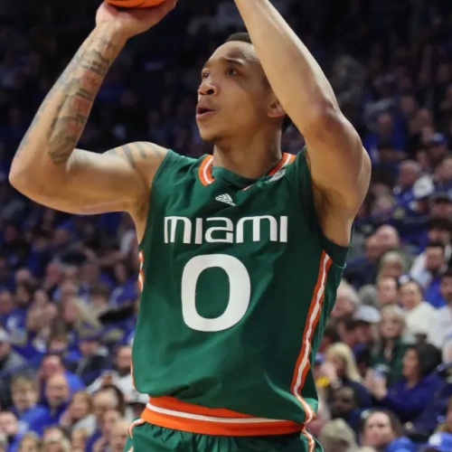 Mens Youth Miami Hurricanes #0 Matthew Cleveland Adidas 2022-23 Green Basketball Game Jersey