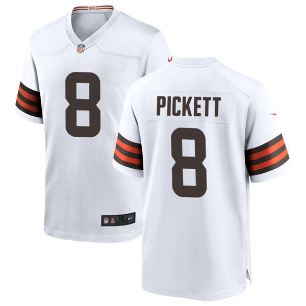 Youth Cleveland Browns #8 Kenny Pickett Nike White Away Vapor Limited Jersey
