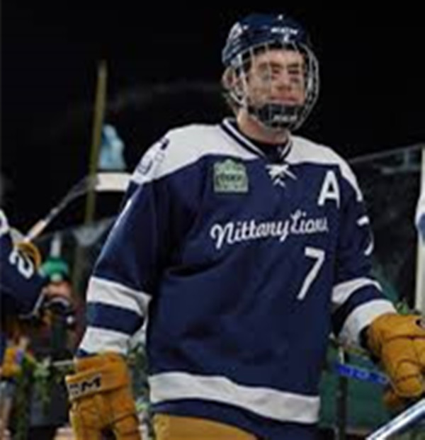 Mens Youth Penn State Nittany Lions #7 Carson Dyck  2025 Navy College Hockey Game Jersey