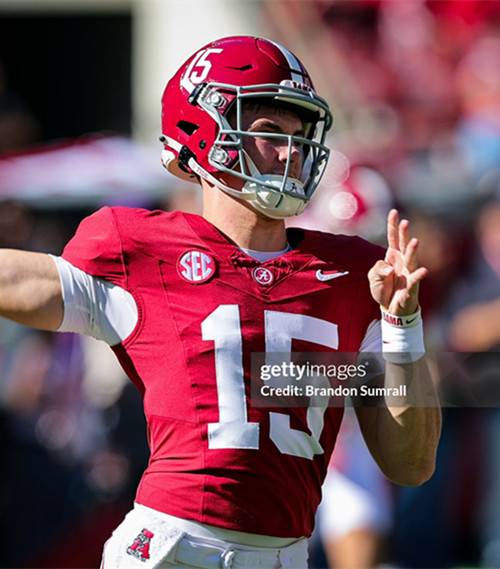 Youth Alabama Crimson Tide #15 Ty Simpson Maroon College Football Game Jersey