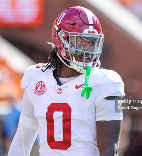 Mens Youth Alabama Crimson Tide #0 Deontae Lawson White College Football Game Jersey