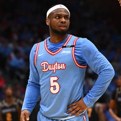 Mens Youth Dayton Flyers #5 Posh Alexander College Basketball Game Jersey Chapel Blue