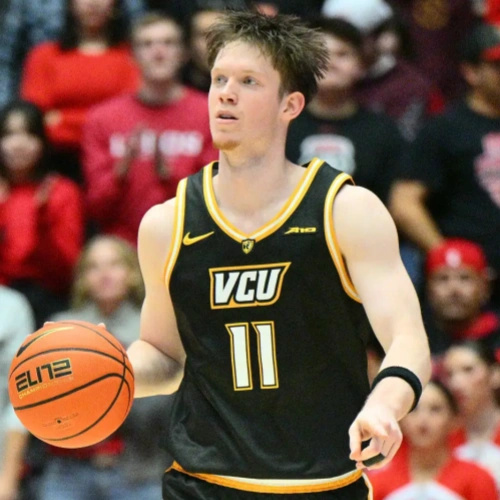 Mens Youth VCU Rams #11 Max Shulga College Basketball Game Jersey Black VCU