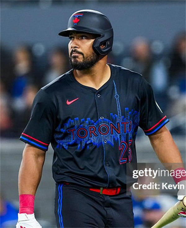 Mens Toronto Blue Jays #25 Anthony Santander Nike Black City Connect Limited Player Jersey 