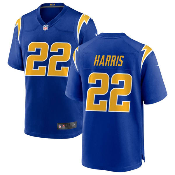 Men's Los Angeles Chargers #22 Najee Harris Nike Royal Gold 2nd Alternate Vapor Limited Jersey
