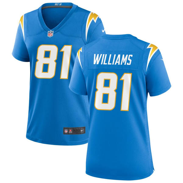 Women's Los Angeles Chargers #81 Mike Williams Powder Blue Limited Jersey