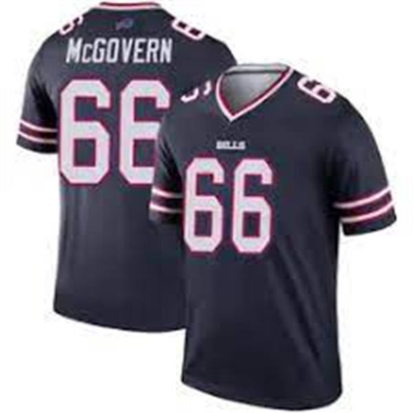 Mens Buffalo Bills #66 Connor McGovern Nike Navy Inverted Legend Limited Jersey